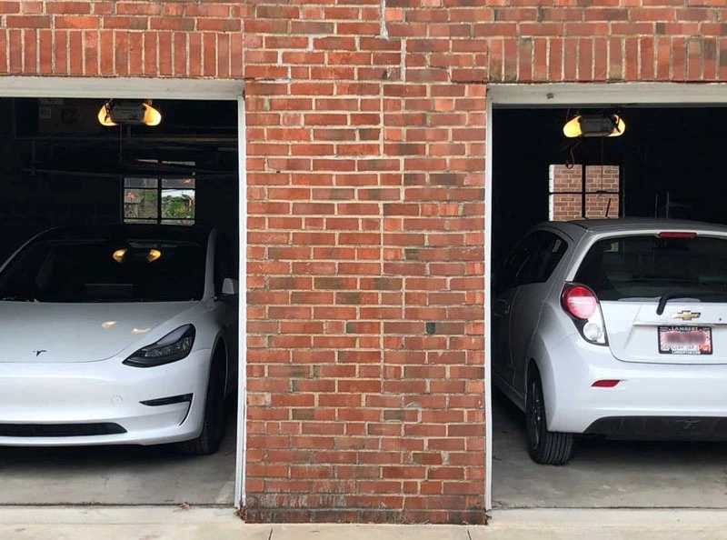 2 EV's in a garage