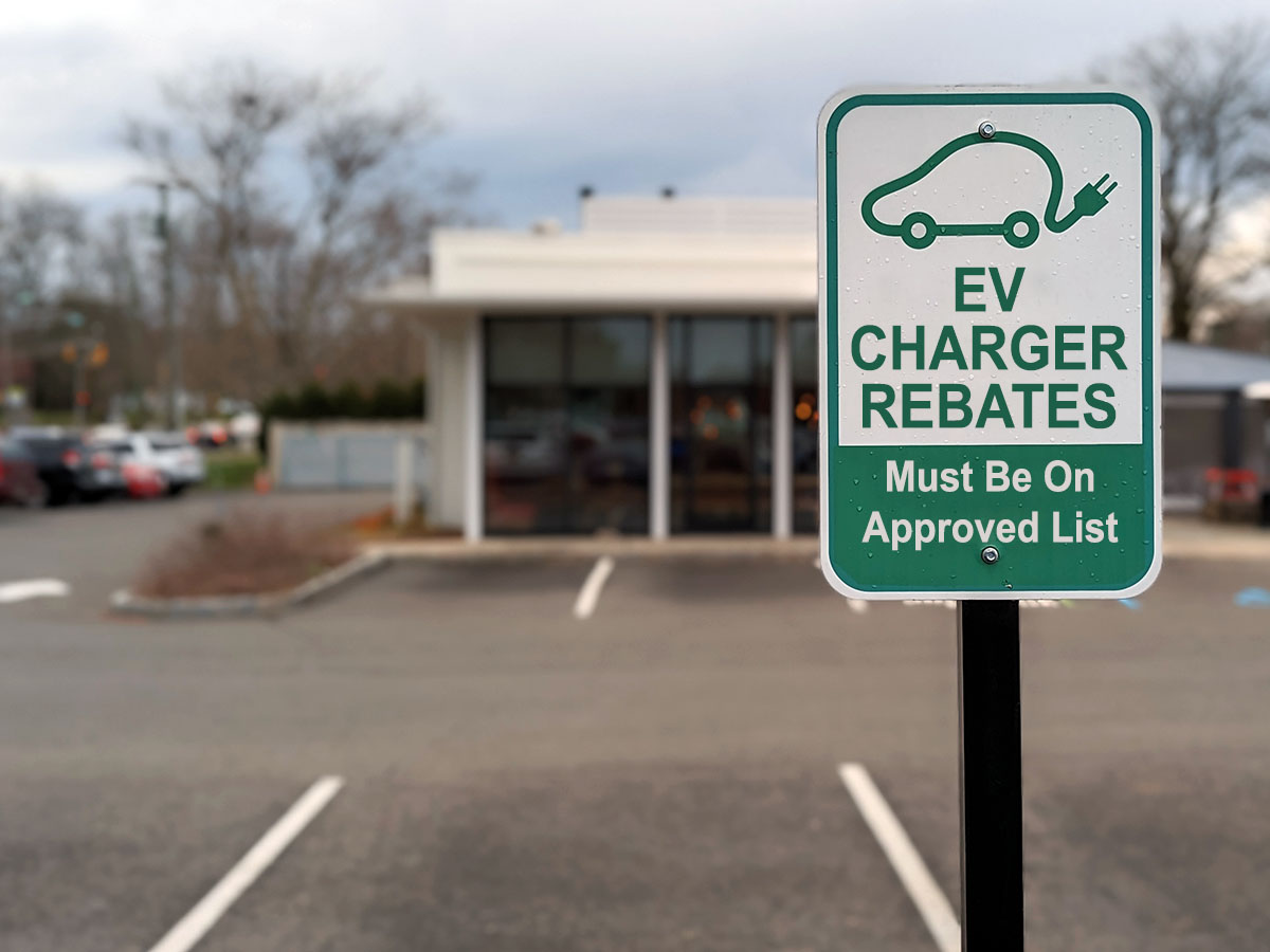 ev charging approved list sign