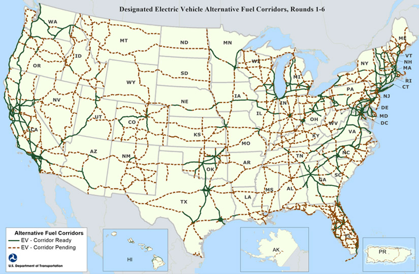 approved NEVI corridors